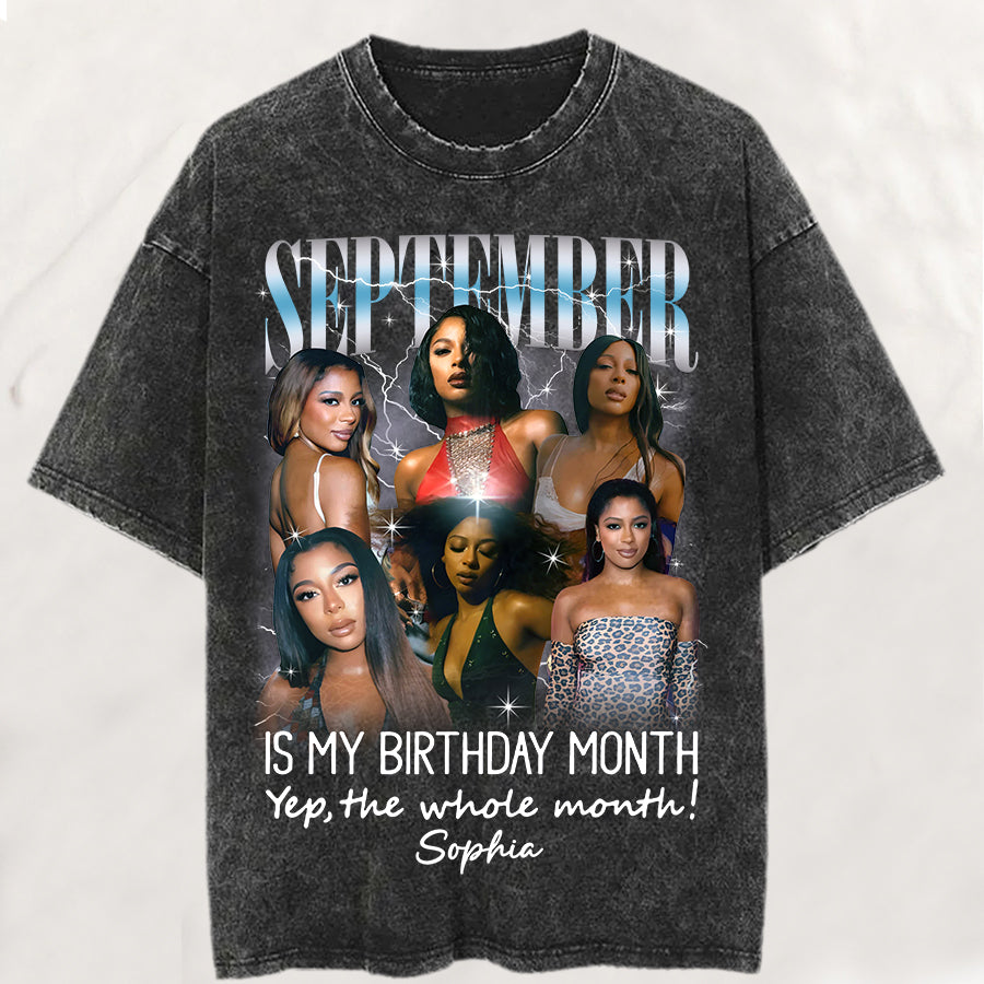 September Birthday Shirt, Custom Birthday Shirt, Queens are Born In September, September Birthday Shirts For Woman, September Birthday Gifts-YPT-TLT