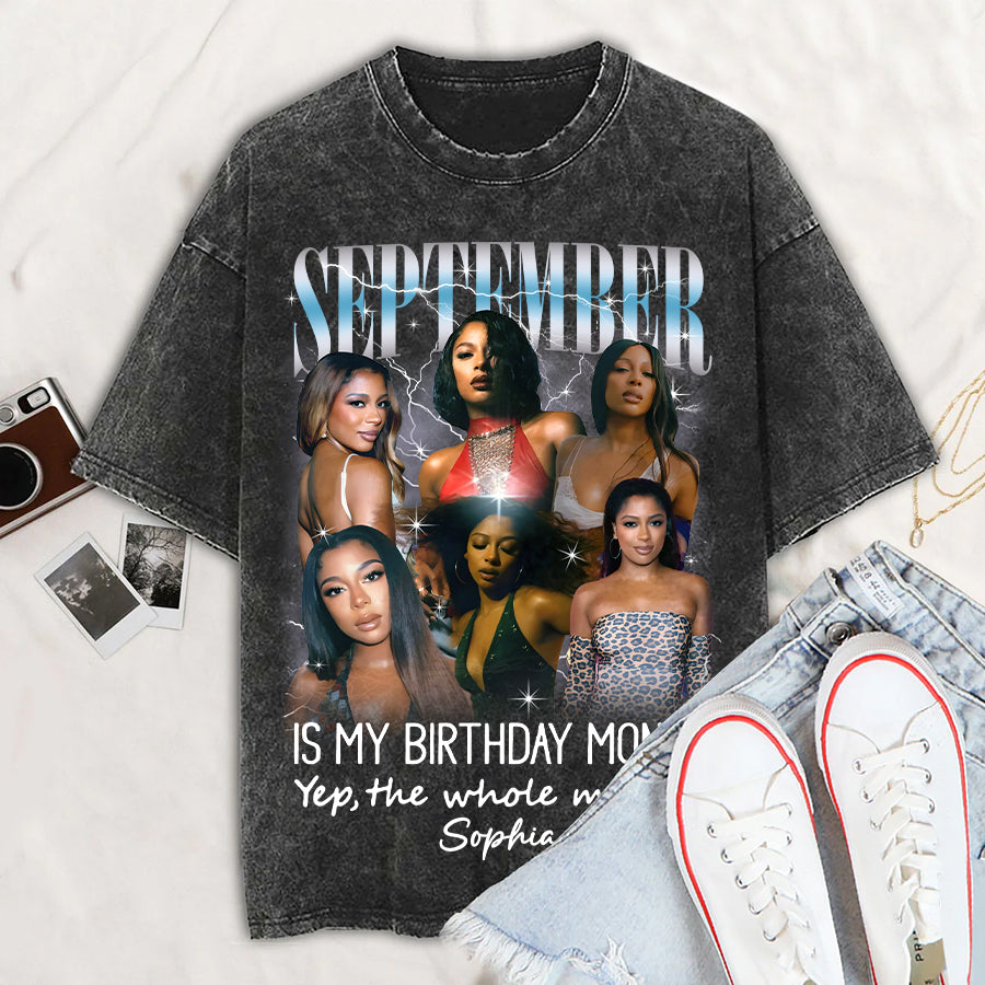 September Birthday Shirt, Custom Birthday Shirt, Queens are Born In September, September Birthday Shirts For Woman, September Birthday Gifts-YPT-TLT