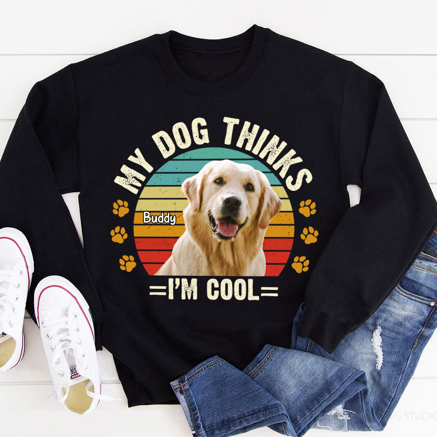 Custom Dog Mom Shirt Customized Dog Photo &amp; Text Personalized Upload Dog Photo Shirt