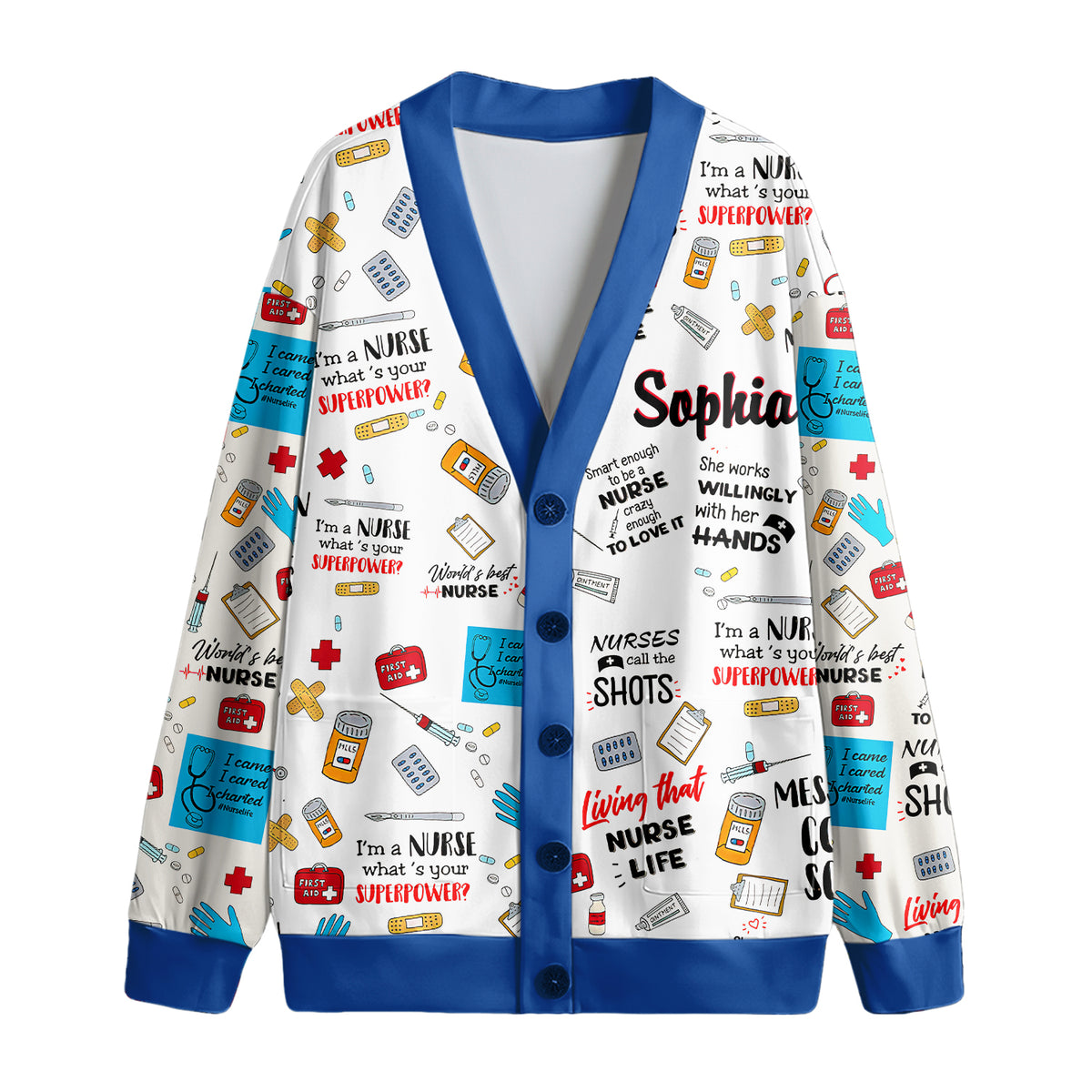 Personalized Cadigan - Personalized Gift Ideas For Nurse, Doctors