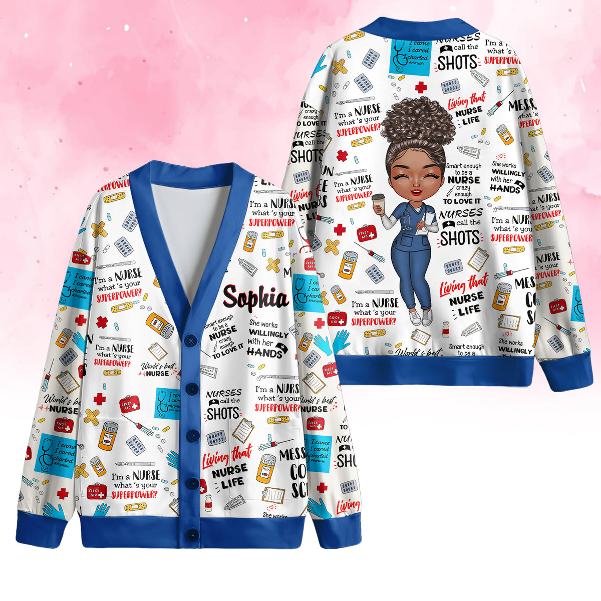 Personalized Cadigan - Personalized Gift Ideas For Nurse, Doctors