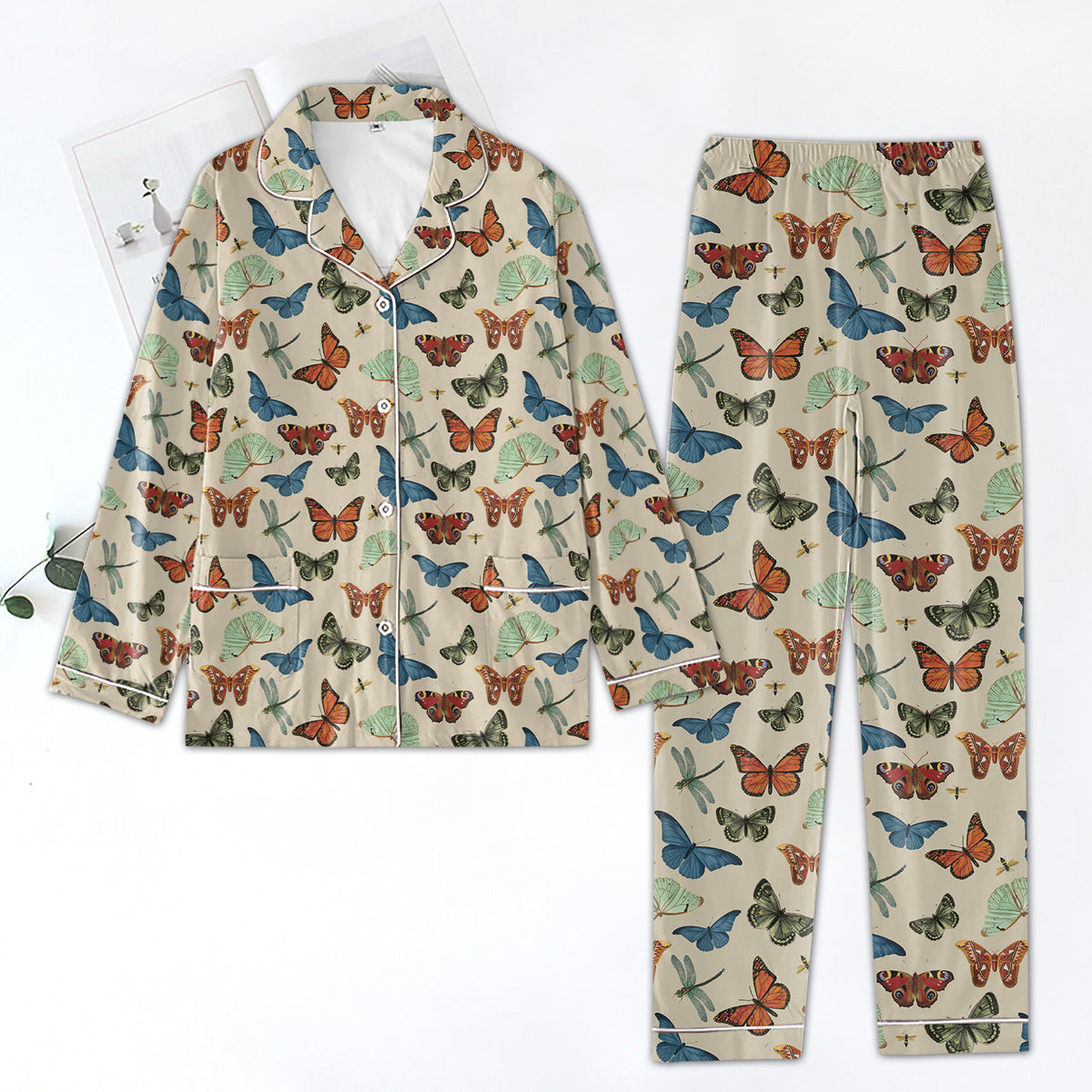 Personalized Women's Pajama Set, Gift For Butterflies Lovers