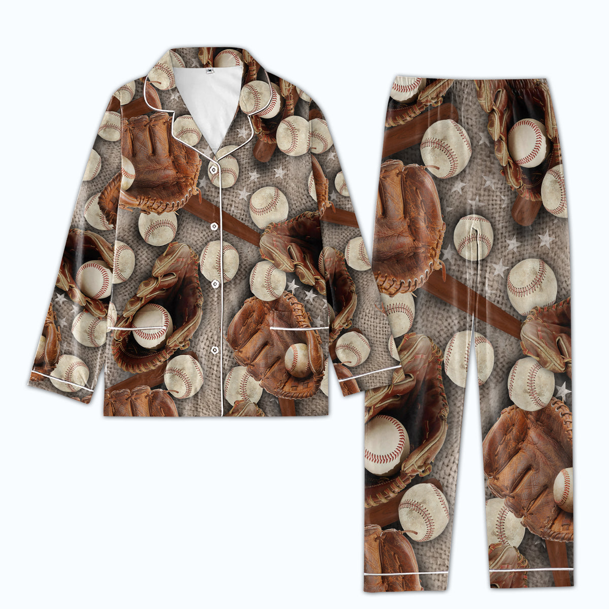 Personalized Women's Pajama Set, Gift For Baseball Lovers