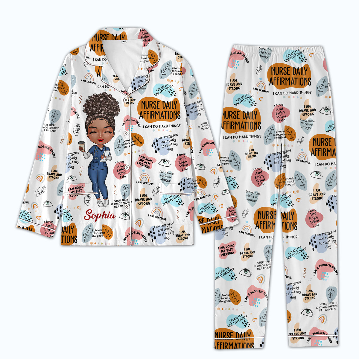 Personalized Women's Pajama Set, Gift For Nurse - Love Nurse Life, It's A Beautiful Day To Save Lives