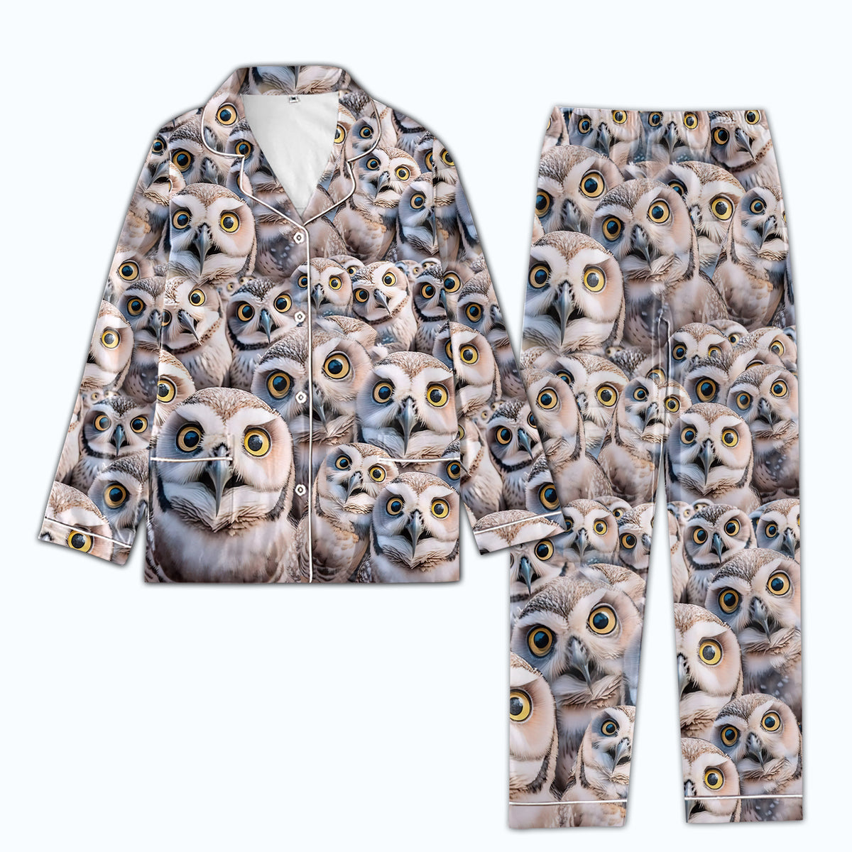Personalized Women's Pajama Set, Gift For Owl Lovers