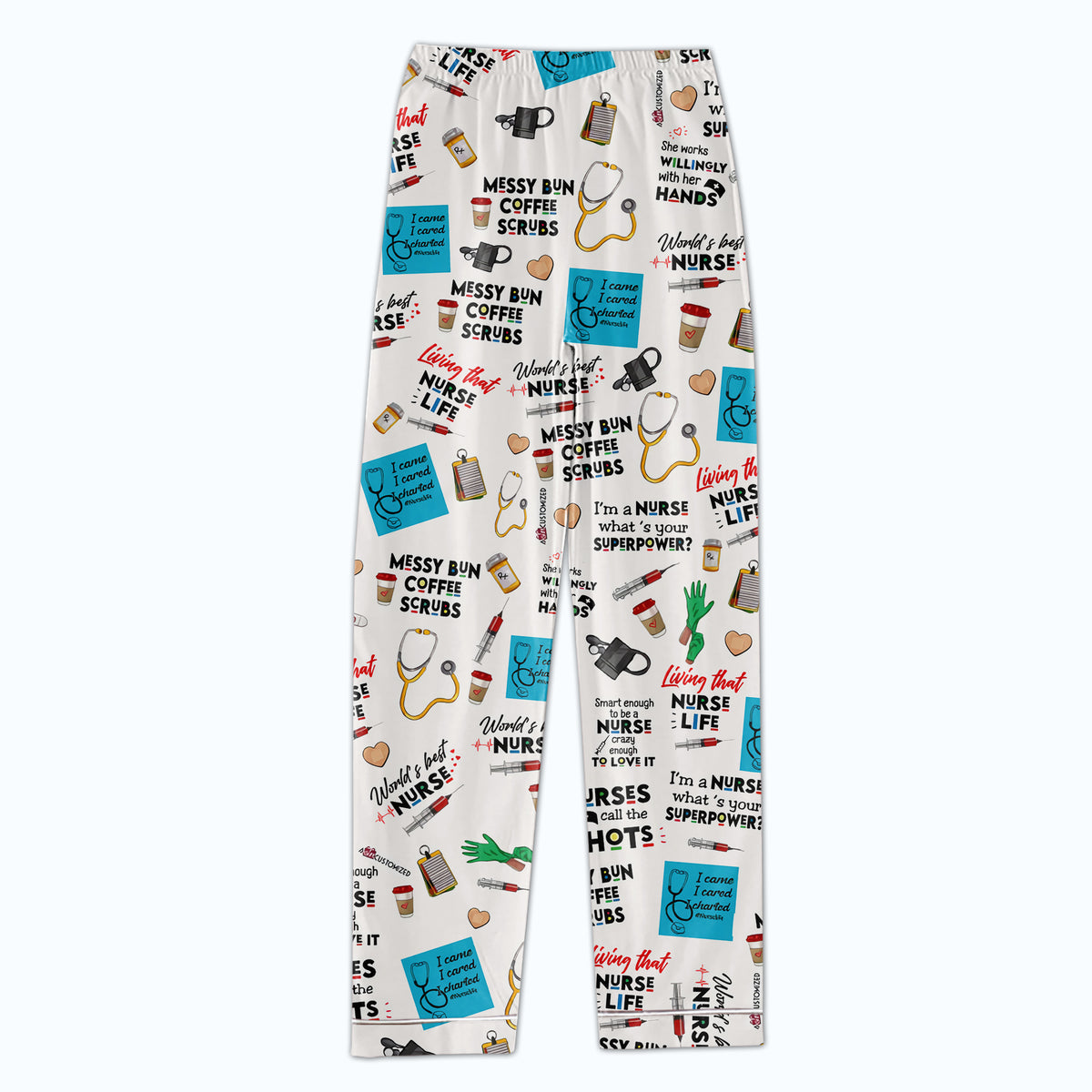 Personalized Women's Pajama Set, Gift For Nurse - Love Nurse Life, It's a beautiful day to save lives