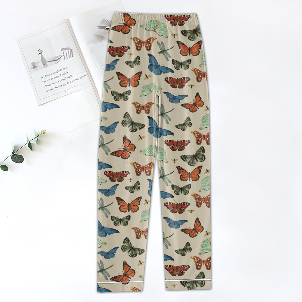 Personalized Women's Pajama Set, Gift For Butterflies Lovers