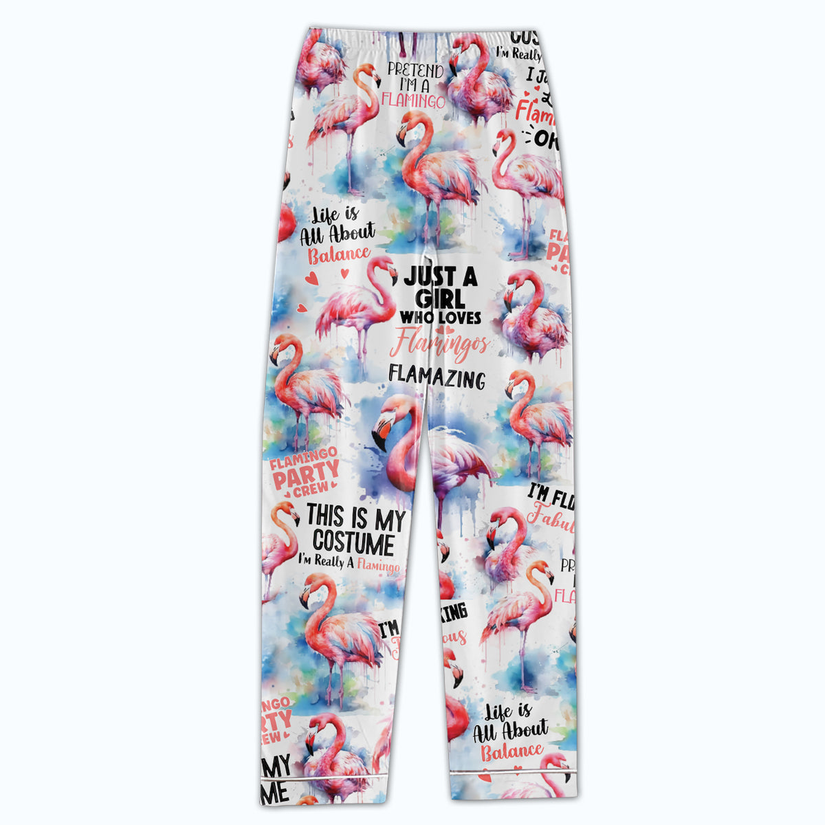 Personalized Women's Pajama Set, Gift For Flamingo Lovers