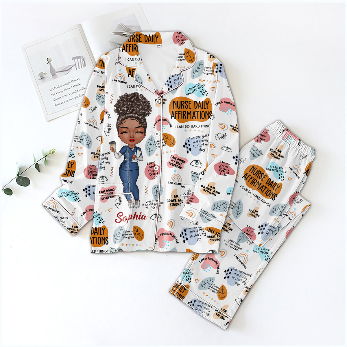 Personalized Women's Pajama Set, Gift For Nurse - Love Nurse Life, It's A Beautiful Day To Save Lives