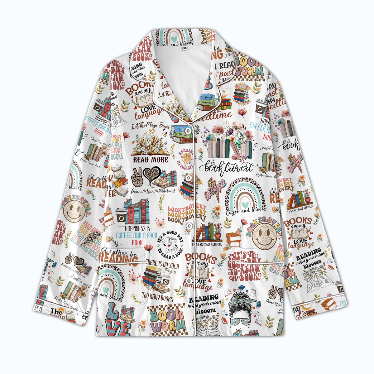 Personalized Women&#39;s Pajama Set, Gift For Book Lovers