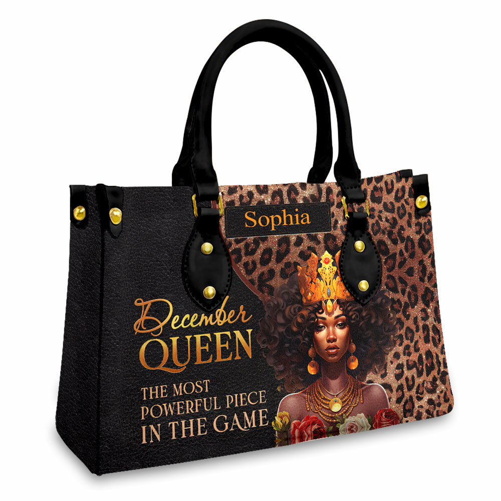 Personalized Leather Bag - December Birthday Gifts For December Queens, Queen Was Born In December