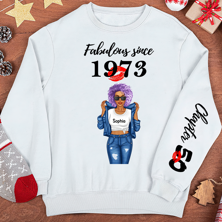 Personalised 50th Birthday Gifts, 50 And Fabulous Sweatshirt, 50th Birthday Shirt Ideas, Gift Ideas 50th Birthday Woman