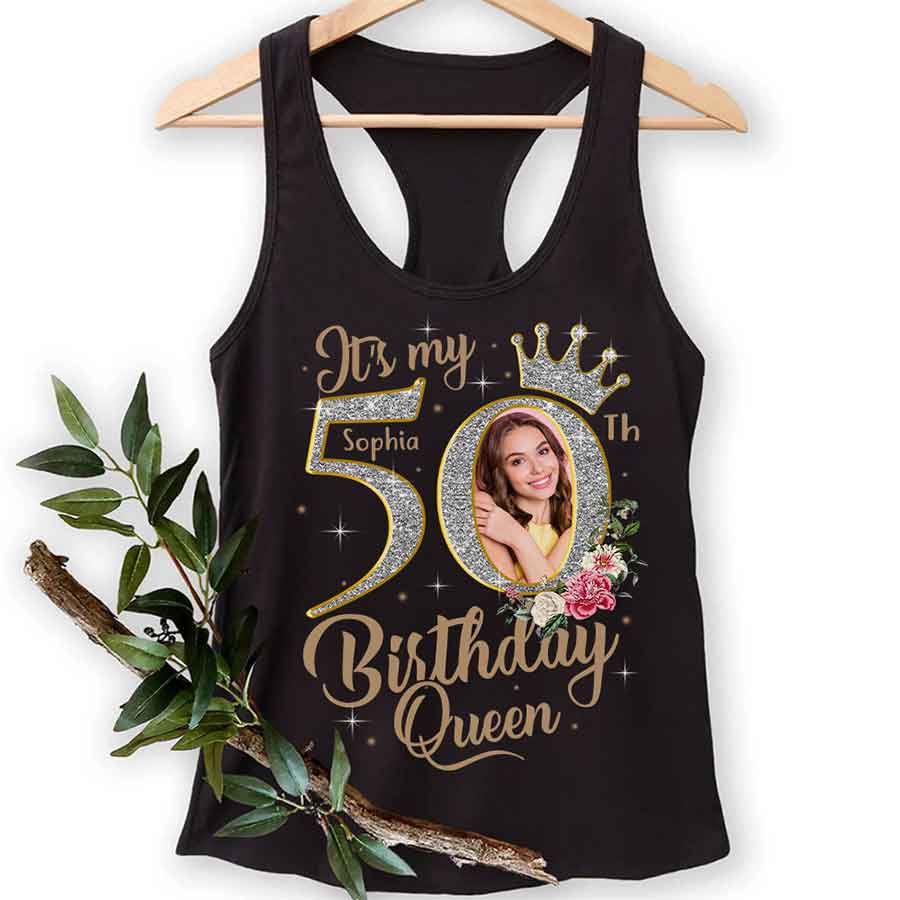 50th Birthday Shirts, Custom Birthday Shirts, Turning 50 Shirt, Gifts For Women Turning 50, 50 And Fabulous Shirt, 50th Birthday Shirts For Her-YPT-HCT