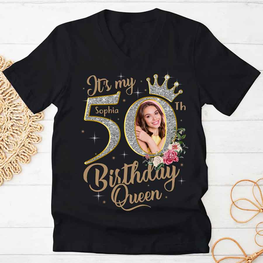 50th Birthday Shirts, Custom Birthday Shirts, Turning 50 Shirt, Gifts For Women Turning 50, 50 And Fabulous Shirt, 50th Birthday Shirts For Her-YPT-HCT