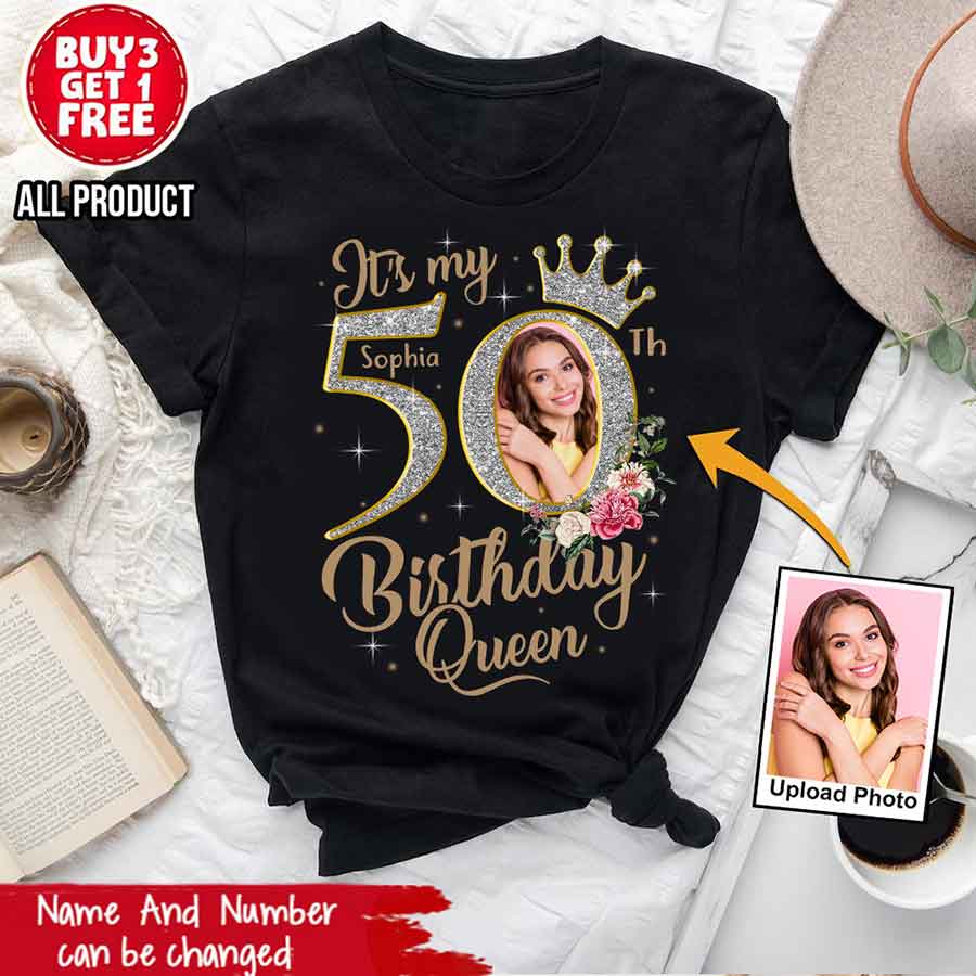50th Birthday Shirts, Custom Birthday Shirts, Turning 50 Shirt, Gifts For Women Turning 50, 50 And Fabulous Shirt, 50th Birthday Shirts For Her-YPT-HCT