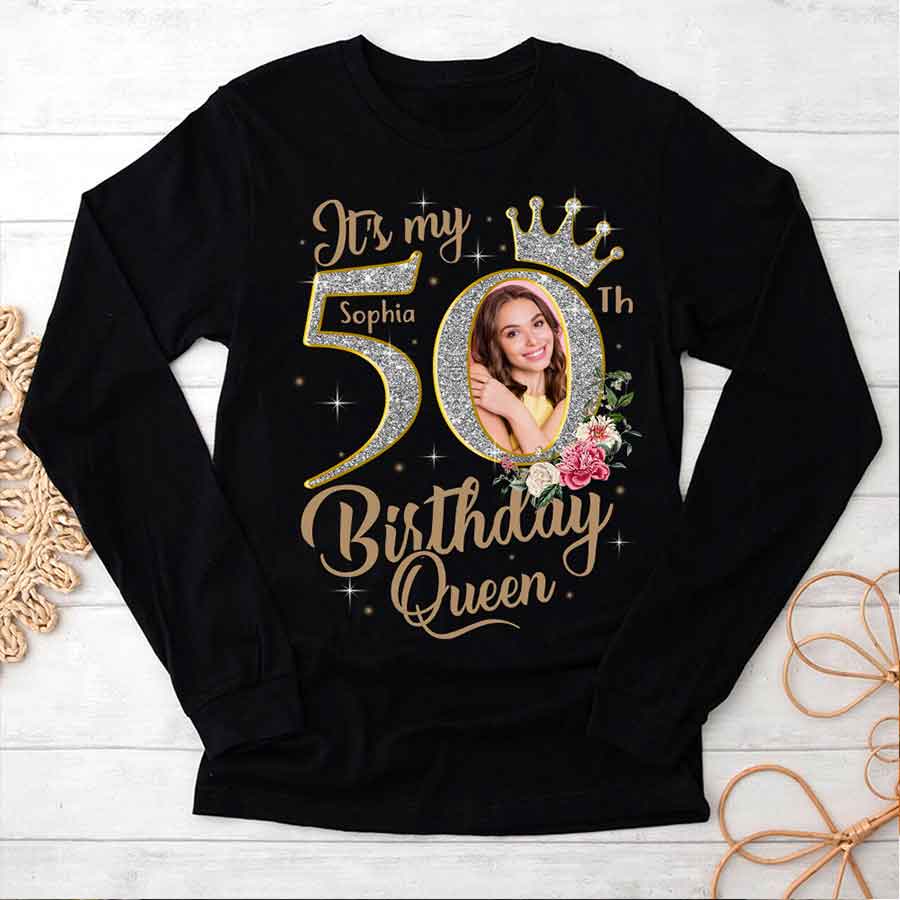 50th Birthday Shirts, Custom Birthday Shirts, Turning 50 Shirt, Gifts For Women Turning 50, 50 And Fabulous Shirt, 50th Birthday Shirts For Her-YPT-HCT