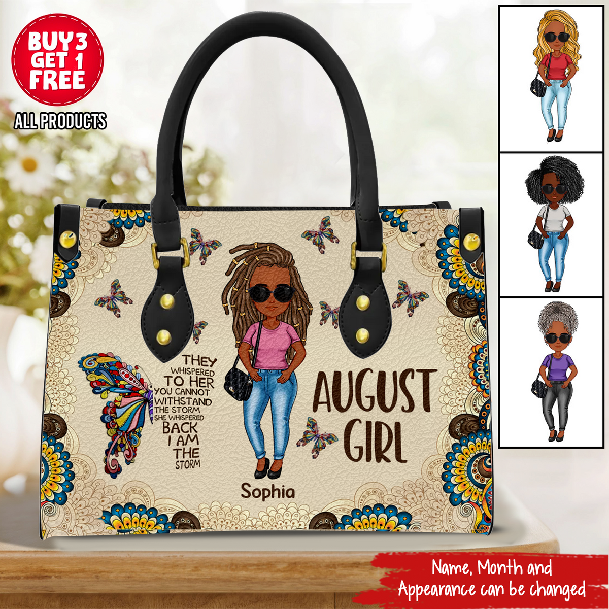 Personalized Leather Bag - August Birthday Gifts For August Queens, Queen Was Born In August
