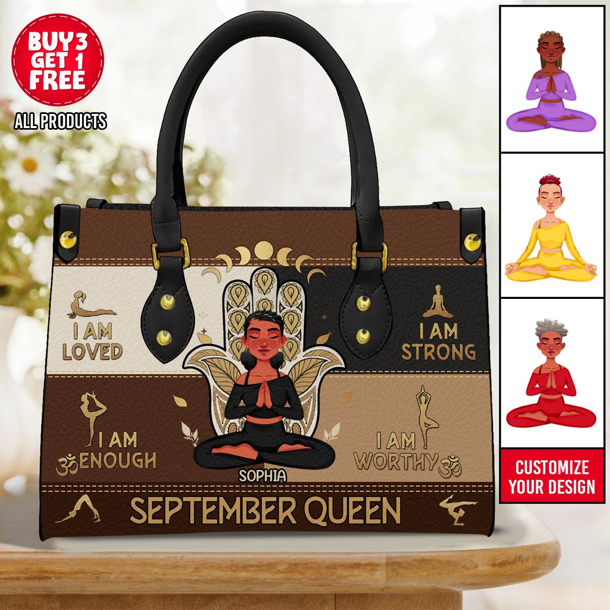 Personalized Leather Bag - September Birthday Gifts For September Queens, Queen Was Born In September