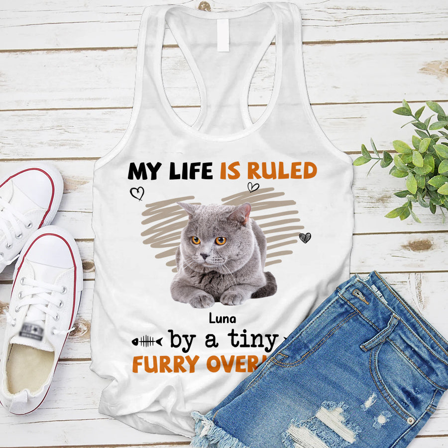 Customized Cat Photo Cat Shirt - Pet T-Shirt, British Shorthair Shirts Personalized Upload Cat Photo, Cat Lover