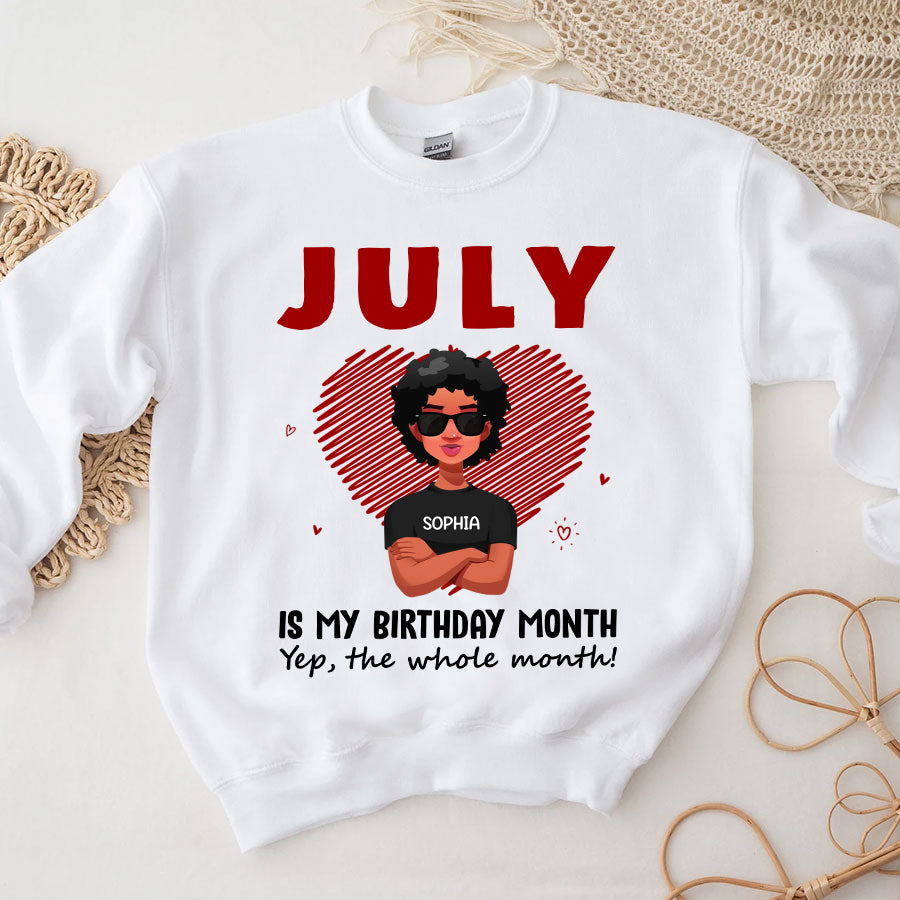 July Birthday Shirt, Custom Birthday Shirt, Queens Born In July, July Birthday Shirts For Woman, July Birthday Gifts