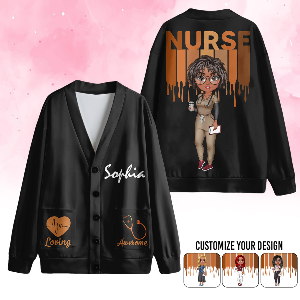Personalized Cadigan - Personalized Gift Ideas For Nurse, Doctors