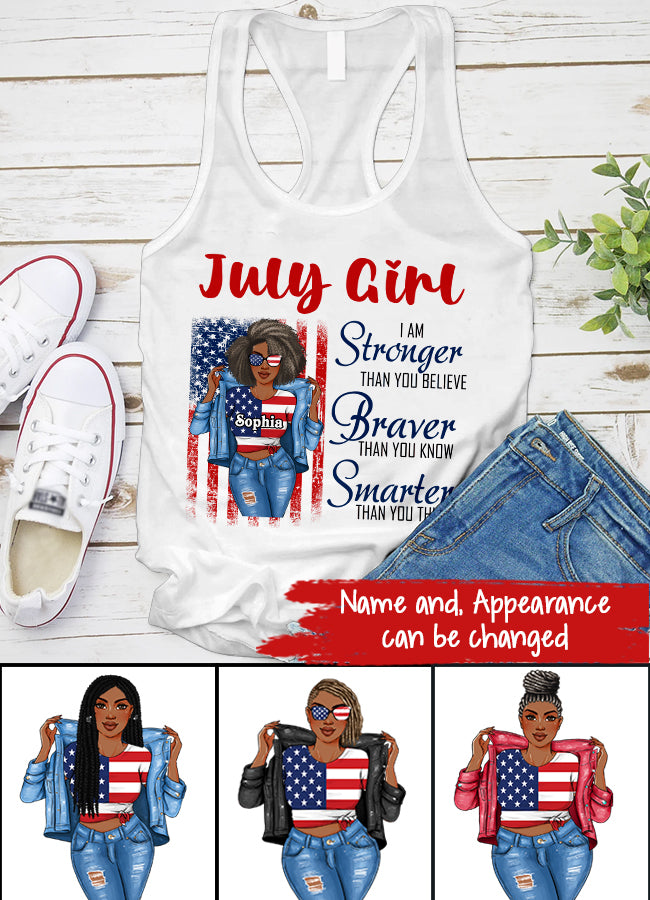 July Birthday Shirt, Custom Birthday Shirt, Queens Born In July, July Birthday Shirts For Woman, July Birthday Gifts, Happy Independence Day T-Shirt