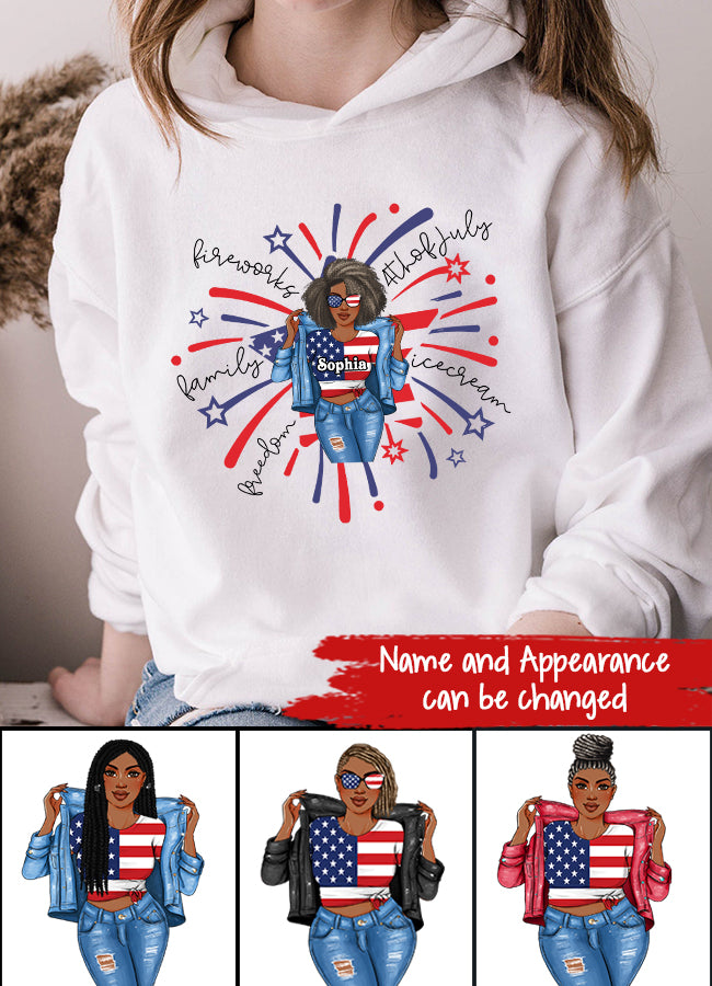 July Birthday Shirt, Custom Birthday Shirt, Queens Born In July, July Birthday Shirts For Woman, July Birthday Gifts, Happy Independence Day T-Shirt