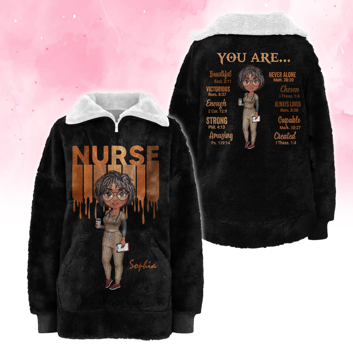 Borg Fleece Sweatshirt - Personalized Gift For Nurses