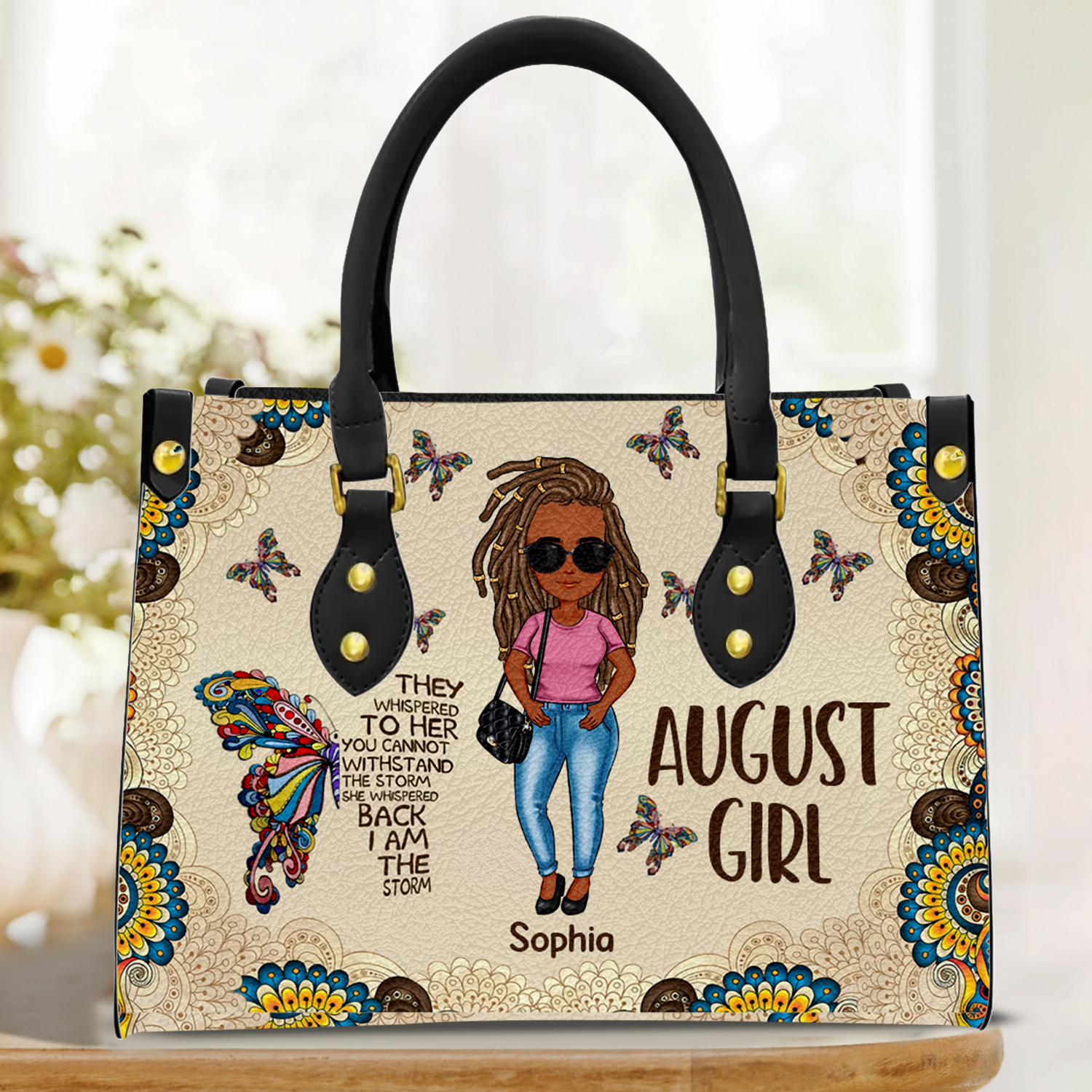 Personalized Leather Bag - August Birthday Gifts For August Queens, Queen Was Born In August