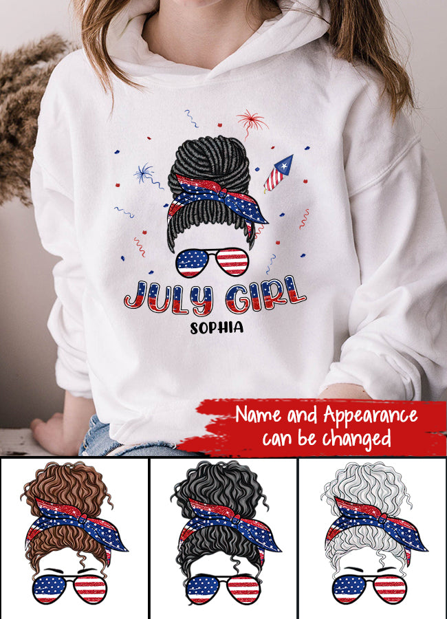 July Birthday Shirt, Custom Birthday Shirt, Queens Born In July, July Birthday Shirts For Woman, July Birthday Gifts, Happy Independence Day T-Shirt