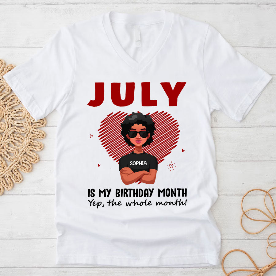 July Birthday Shirt, Custom Birthday Shirt, Queens Born In July, July Birthday Shirts For Woman, July Birthday Gifts