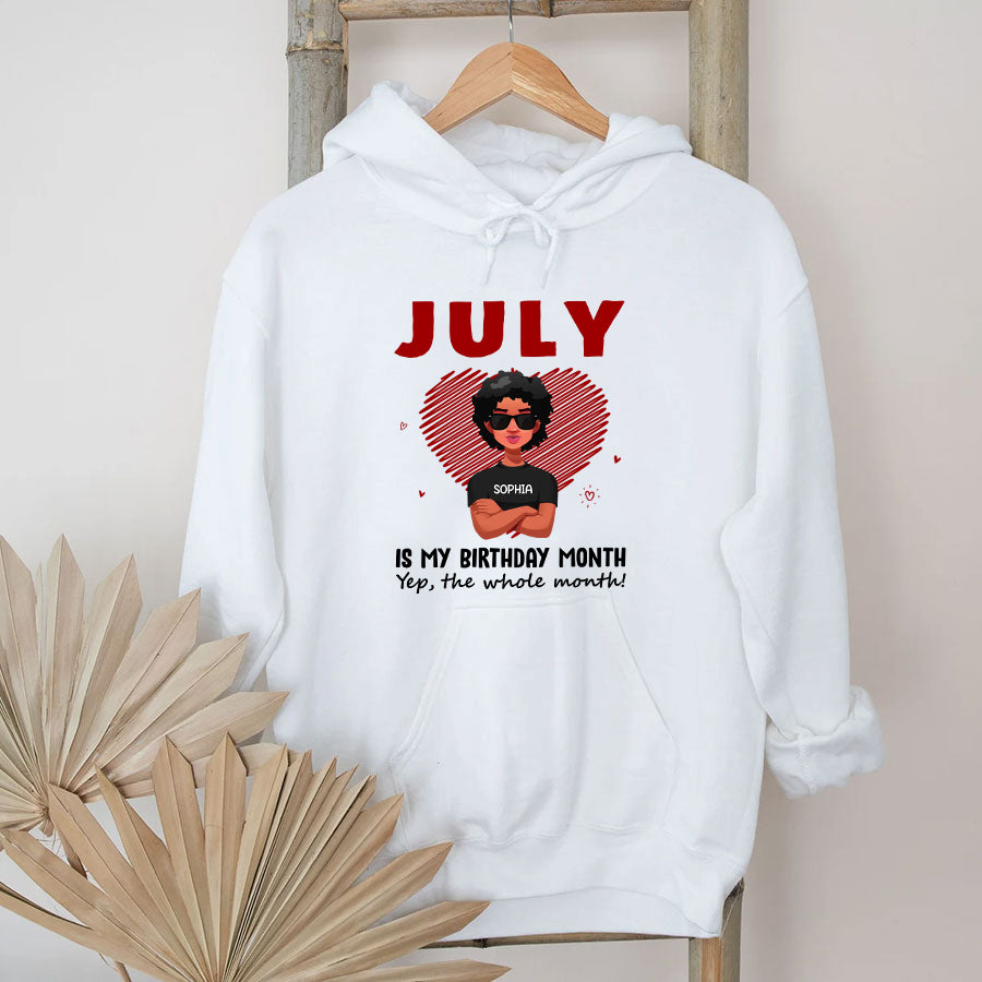 July Birthday Shirt, Custom Birthday Shirt, Queens Born In July, July Birthday Shirts For Woman, July Birthday Gifts