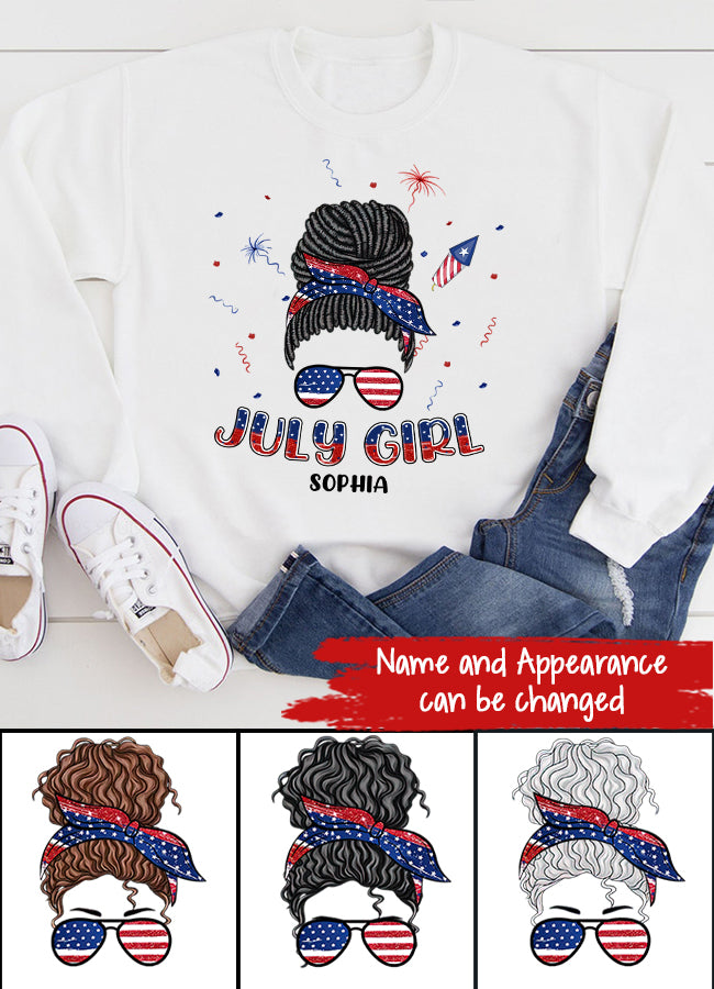 July Birthday Shirt, Custom Birthday Shirt, Queens Born In July, July Birthday Shirts For Woman, July Birthday Gifts, Happy Independence Day T-Shirt