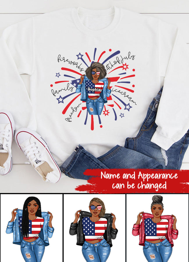 July Birthday Shirt, Custom Birthday Shirt, Queens Born In July, July Birthday Shirts For Woman, July Birthday Gifts, Happy Independence Day T-Shirt