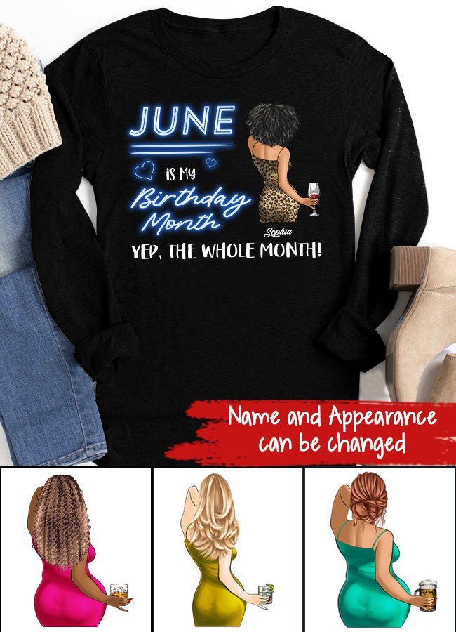 June Birthday Shirt, Custom Birthday Shirt, Queens Born In June, June Birthday Shirts For Woman, June Birthday Gifts