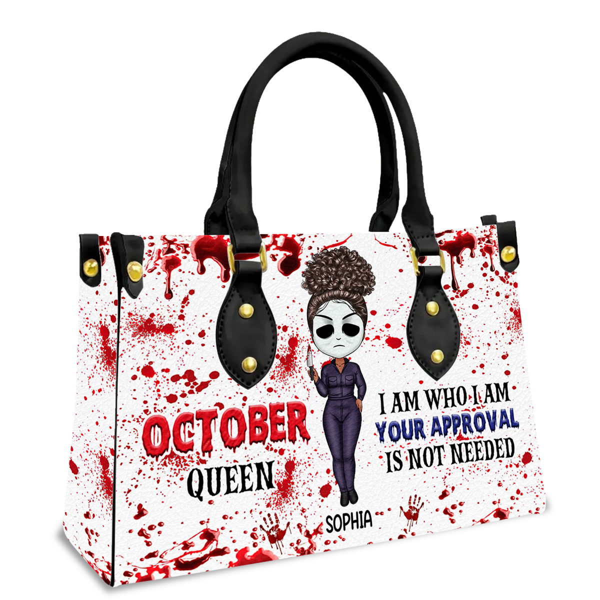 Personalized Leather Bag - Birthday, Handbag Personalized, Custom Birthday Gift, Queens Are Born In October