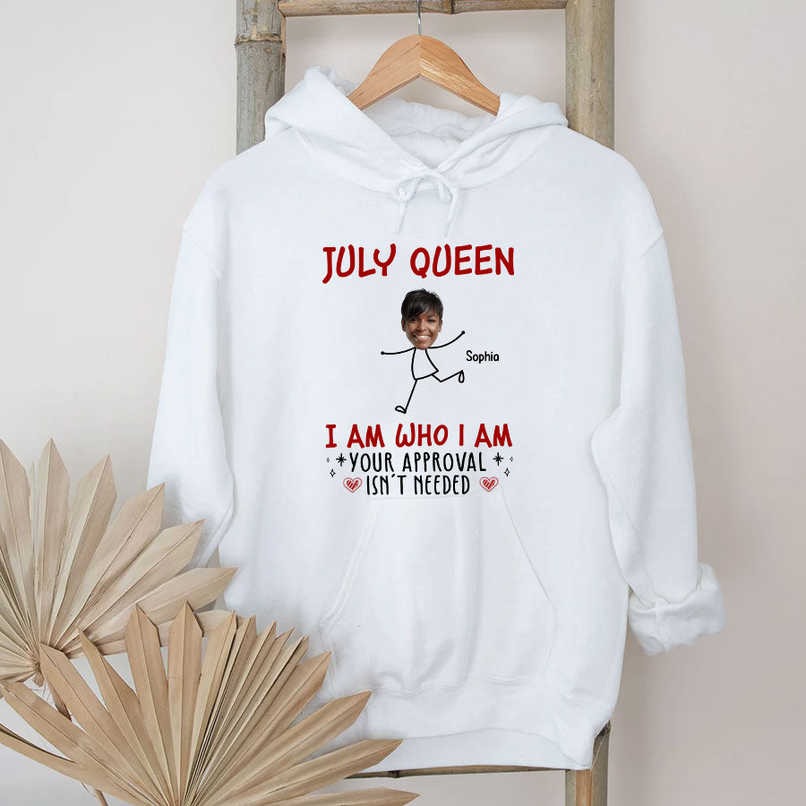 July Birthday Shirt, Custom Birthday Shirt, Queens Born In July, July Birthday Shirts For Woman Custom Photo