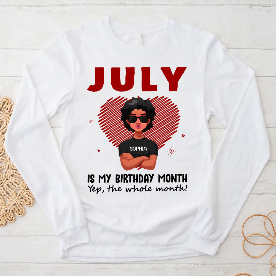 July Birthday Shirt, Custom Birthday Shirt, Queens Born In July, July Birthday Shirts For Woman, July Birthday Gifts