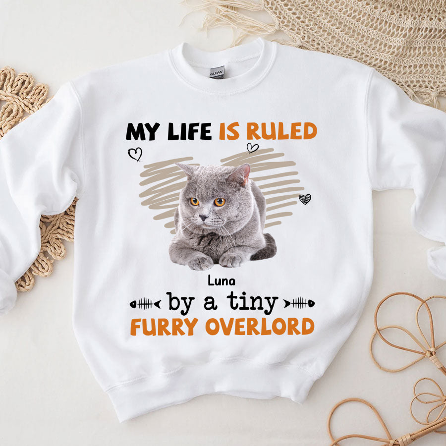 Customized Cat Photo Cat Shirt - Pet T-Shirt, British Shorthair Shirts Personalized Upload Cat Photo, Cat Lover
