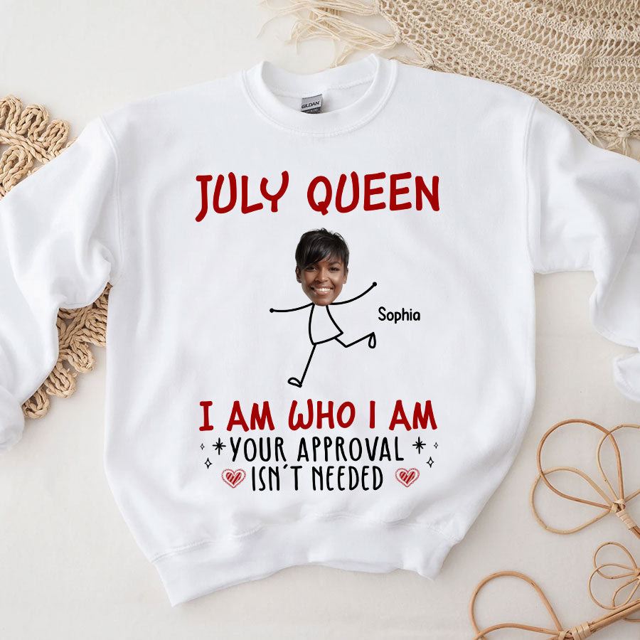 July Birthday Shirt, Custom Birthday Shirt, Queens Born In July, July Birthday Shirts For Woman Custom Photo