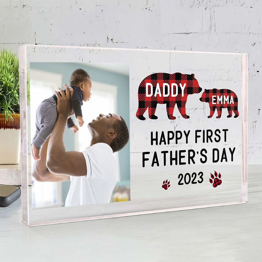 First Fathers Day Gift, Custom Shape Acrylic Plaque, Best Gifts For New Dads, First Fathers Day Gift Ideas