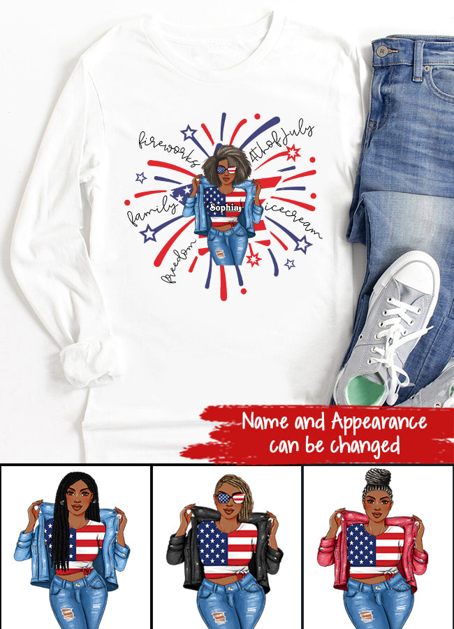 July Birthday Shirt, Custom Birthday Shirt, Queens Born In July, July Birthday Shirts For Woman, July Birthday Gifts, Happy Independence Day T-Shirt