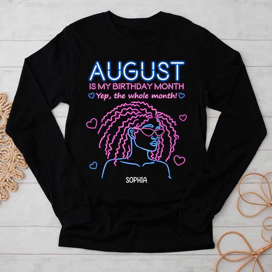 Custom Birthday Shirt, Queen Was Born In August, August Birthday Shirts For Woman, August Birthday Gifts, August Is My Birthday Month