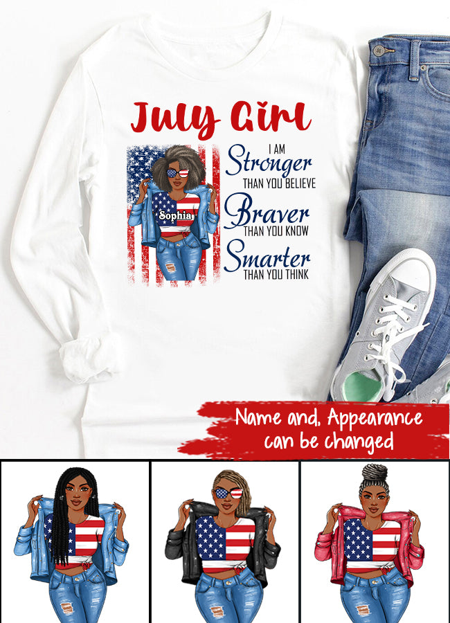 July Birthday Shirt, Custom Birthday Shirt, Queens Born In July, July Birthday Shirts For Woman, July Birthday Gifts, Happy Independence Day T-Shirt