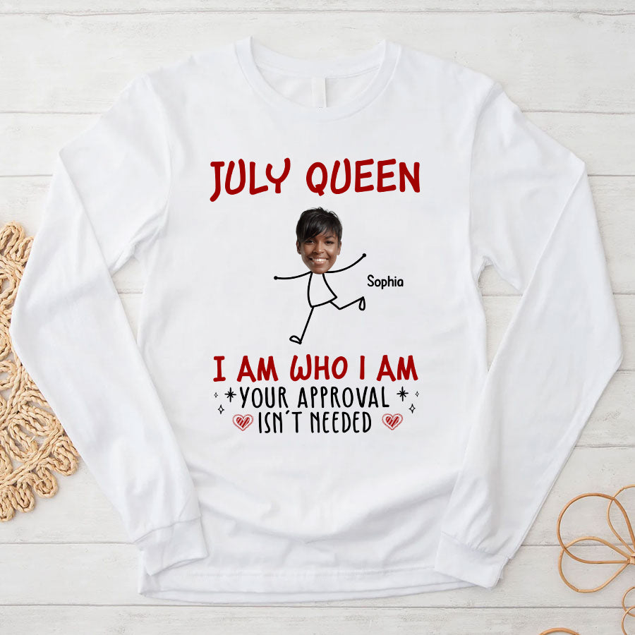 July Birthday Shirt, Custom Birthday Shirt, Queens Born In July, July Birthday Shirts For Woman Custom Photo