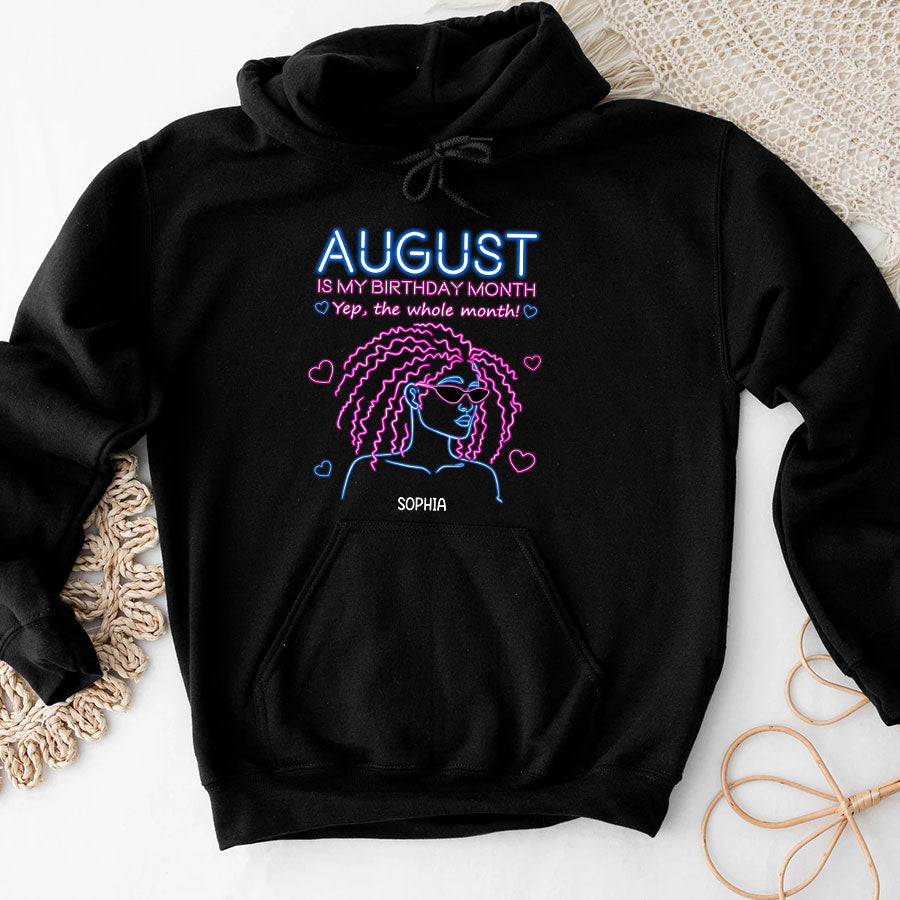 Custom Birthday Shirt, Queen Was Born In August, August Birthday Shirts For Woman, August Birthday Gifts, August Is My Birthday Month