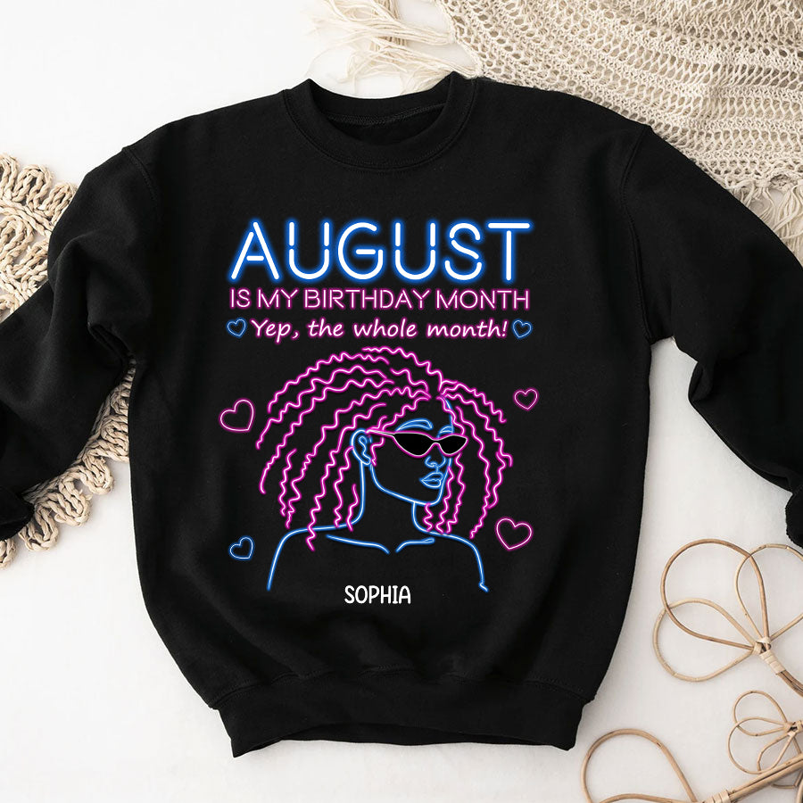 Custom Birthday Shirt, Queen Was Born In August, August Birthday Shirts For Woman, August Birthday Gifts, August Is My Birthday Month
