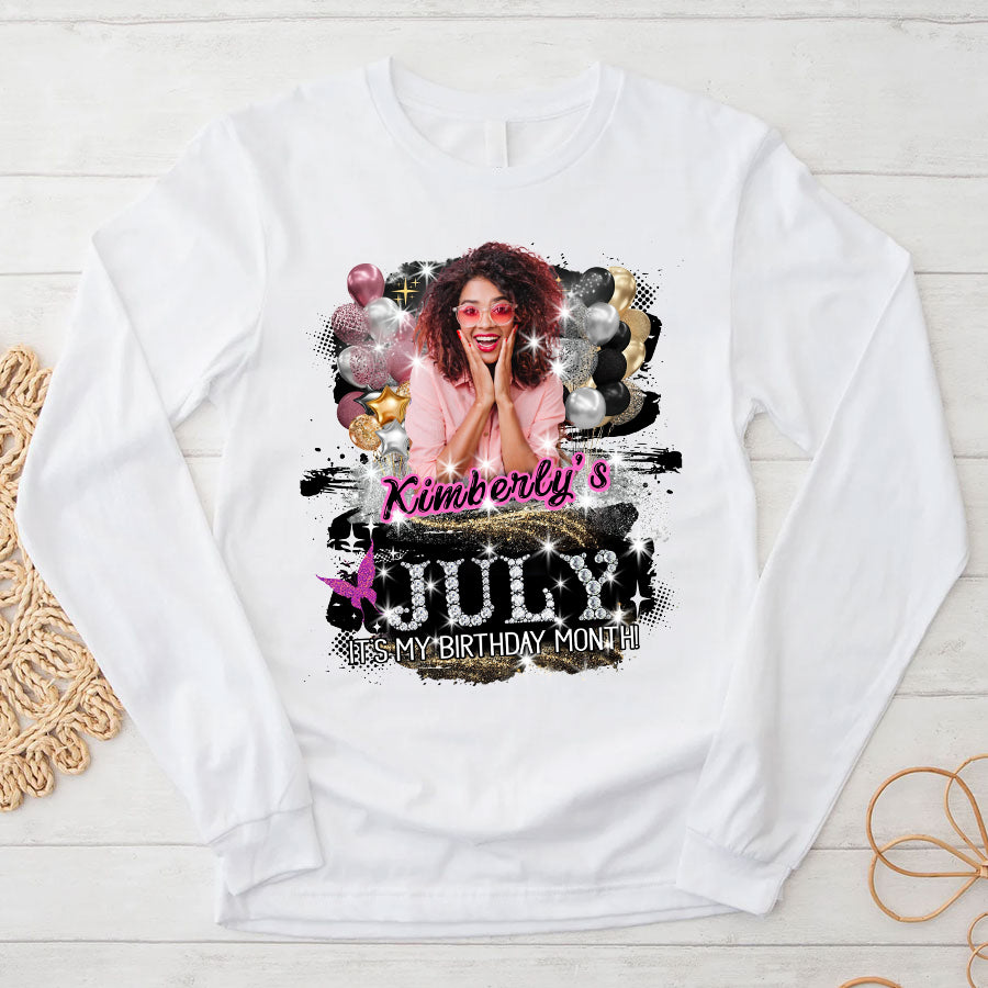 July Birthday Shirt, Custom Birthday Shirt, Queens Born In July, July Birthday Shirts For Woman, July Birthday Gifts-YPT-TLQ