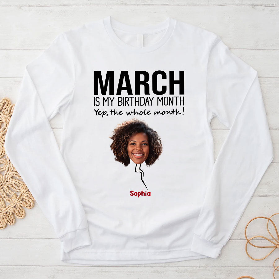 Custom Birthday Shirt, March Birthday Shirts For Woman, March Birthday Gifts