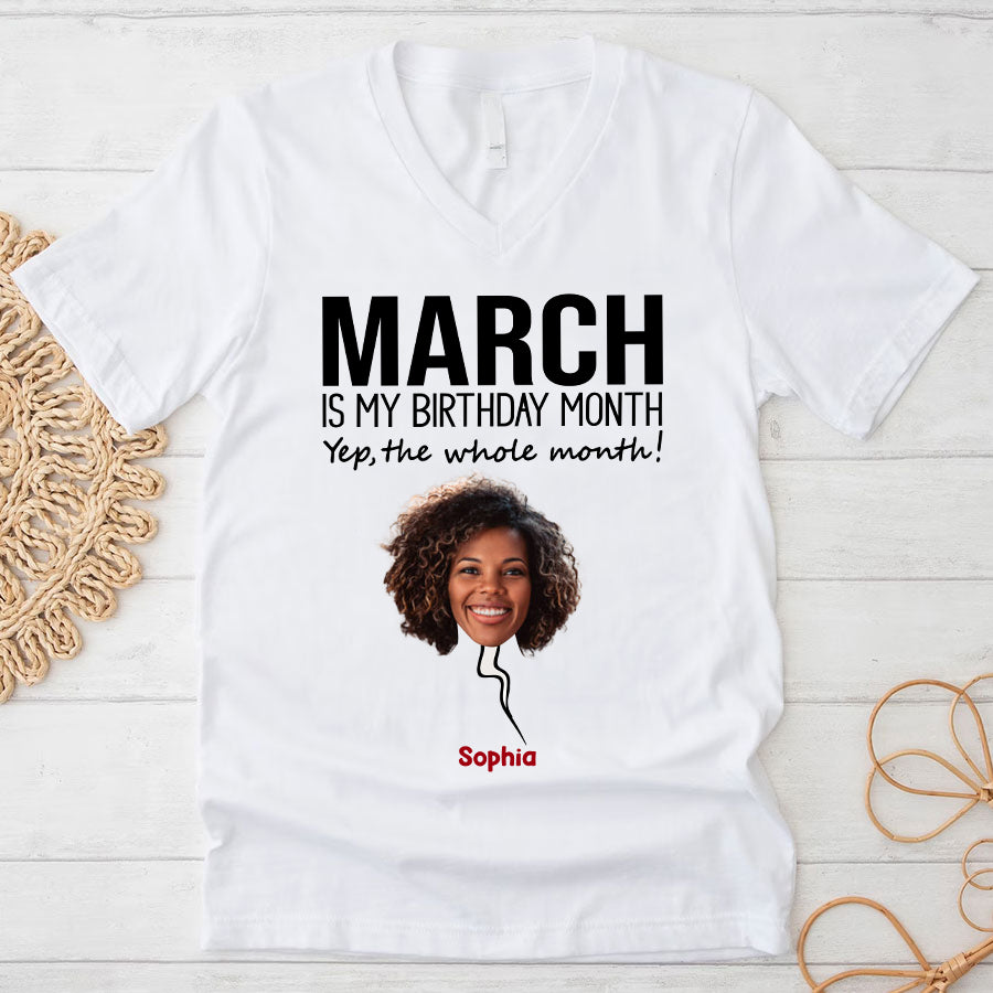 Custom Birthday Shirt, March Birthday Shirts For Woman, March Birthday Gifts